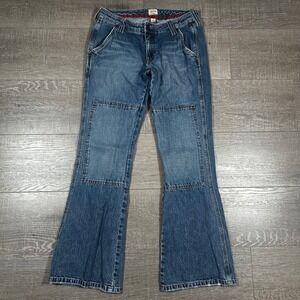 Abercrombie Fitch Vintage Flare Jeans Patchwork‎ Denim Bootcut Size 6